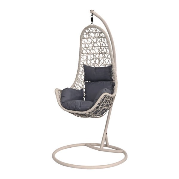 Rattan hanging egg chair
