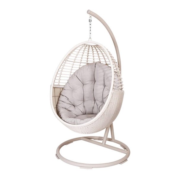 Rattan hanging egg chair