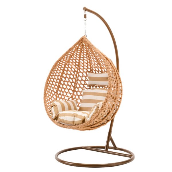 Rattan hanging egg chair