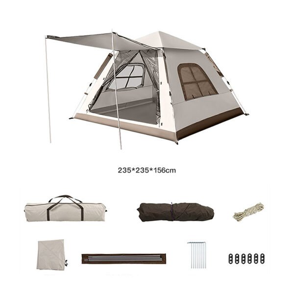 Silver coated vinyl outdoor camping tent